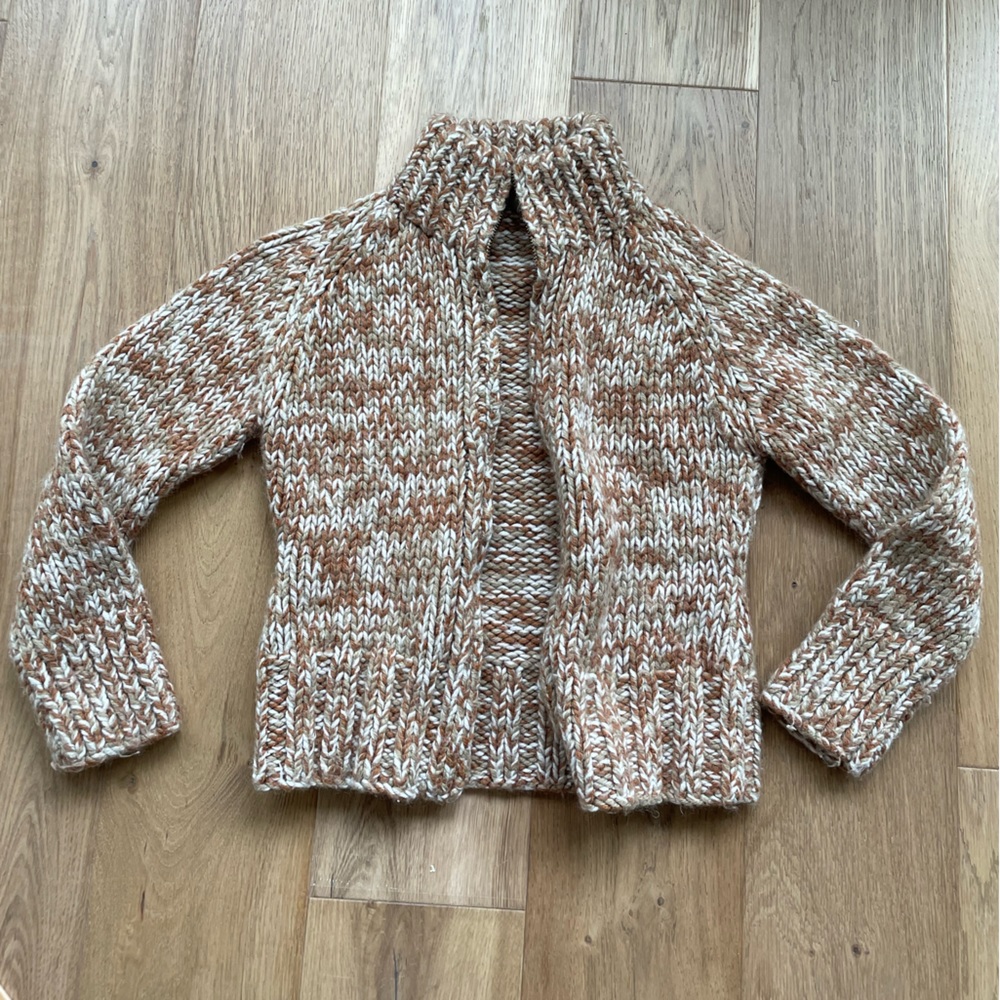 Vintage J.Crew chunky wool blend zipper cardigan